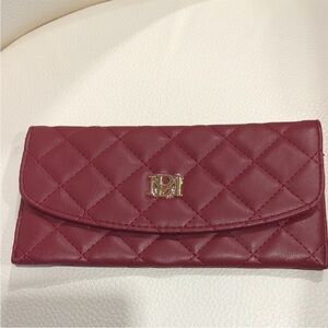 Badgley Mischka Burgundy Quilted Wallet